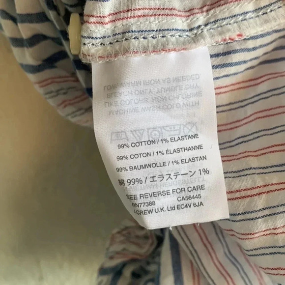 Madewell Short-Sleeve Tie-Front Shirt in Rawley Stripe Size Medium - Picture 9 of 9